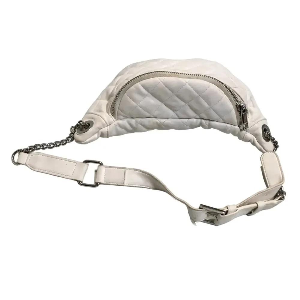Forever 21 Women's White Quilted Belt Bag